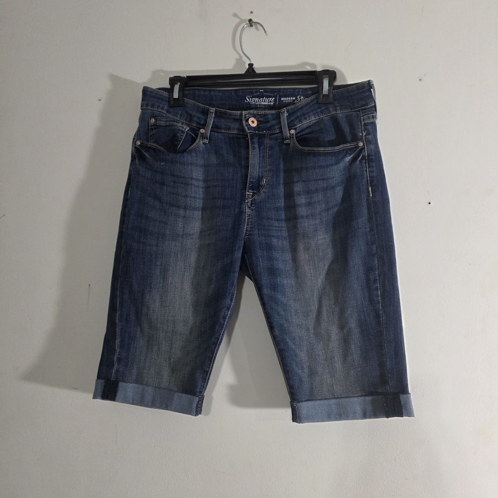 Signature Denim Bermuda Shorts
